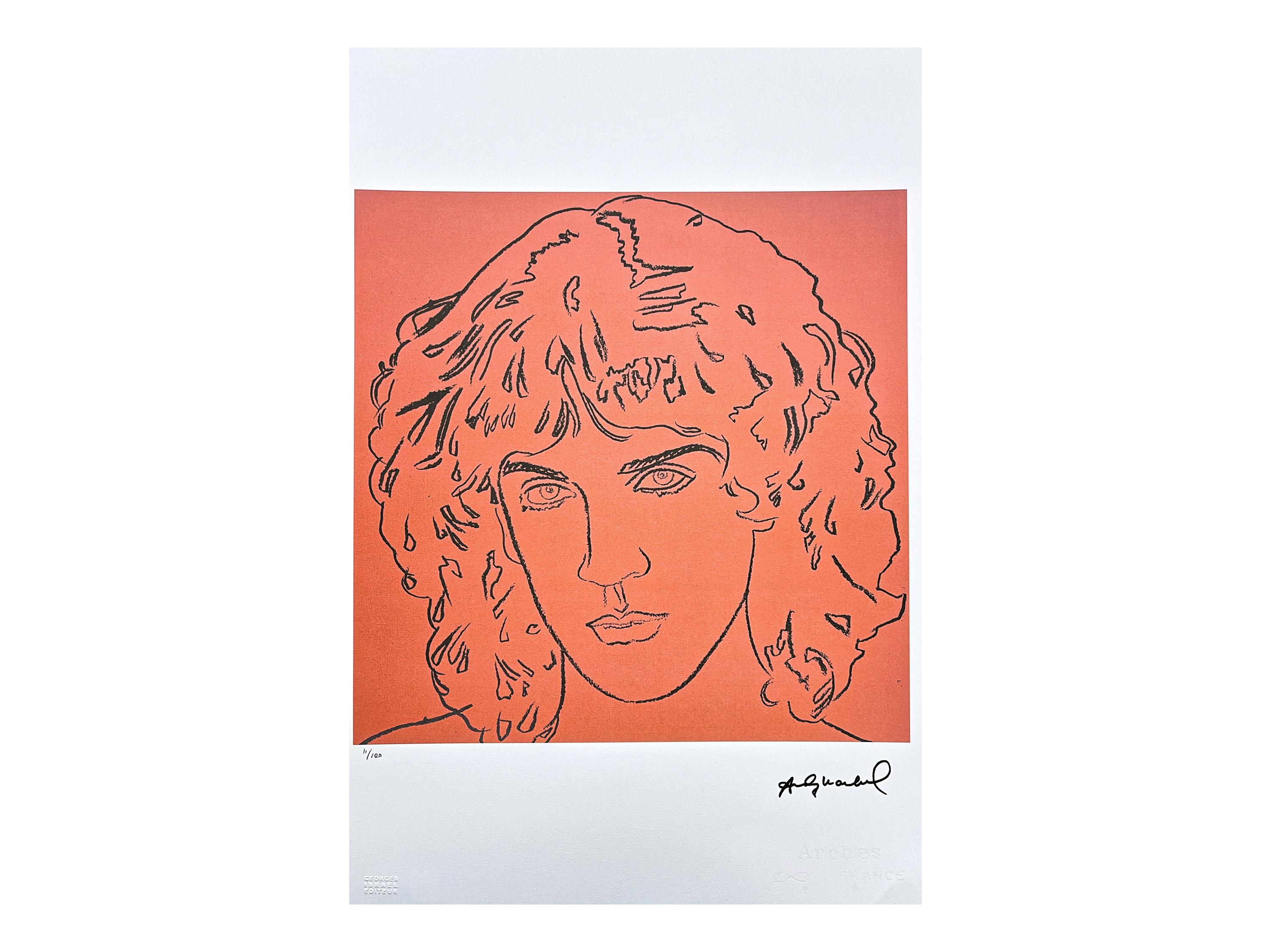 ANDY WARHOL - Billy Squier - Signed, Numbered Edition 11/100, 38 X