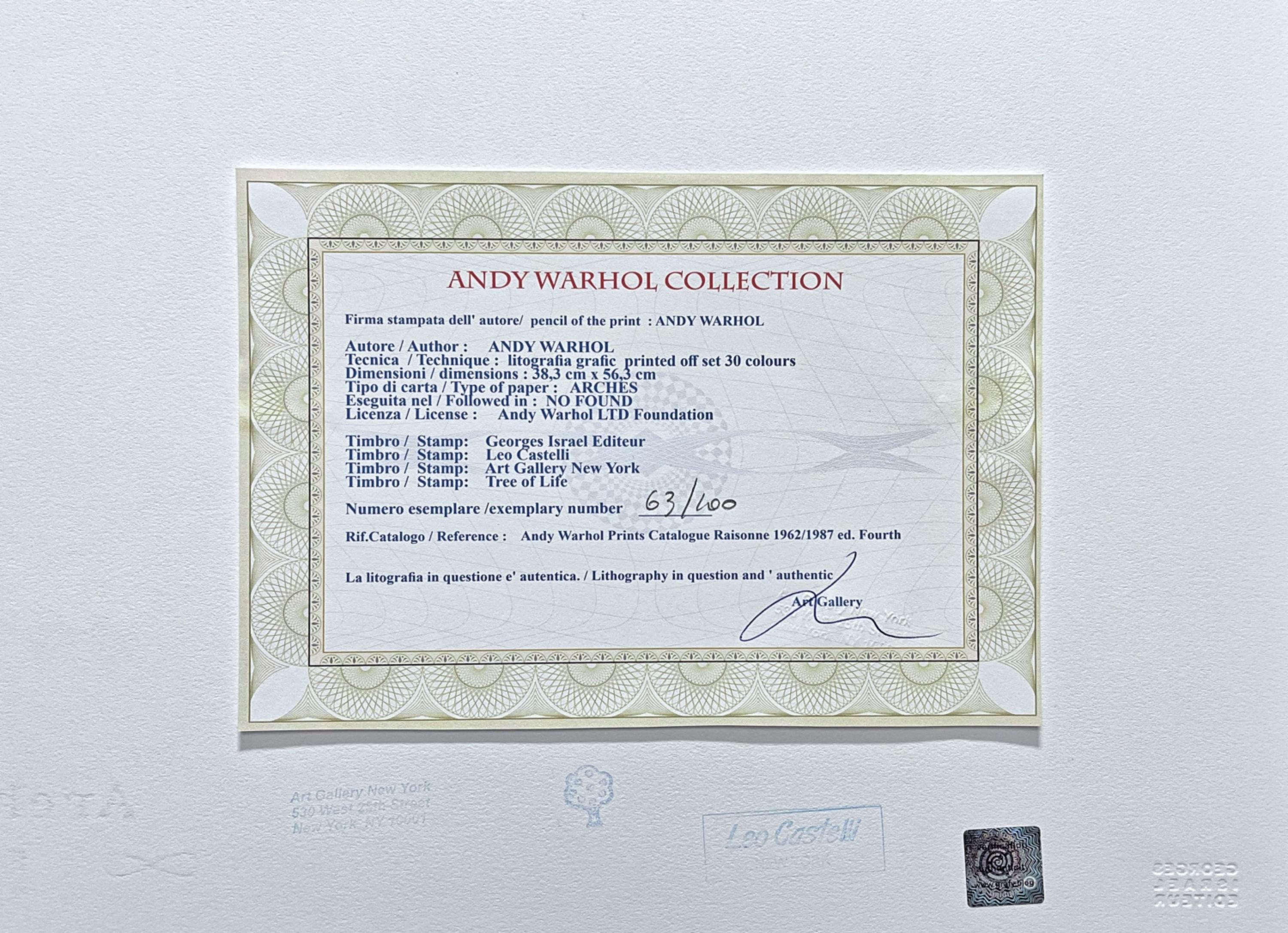 アンディ・ウォーホル - キャット・サム - サイン入り、エディション63