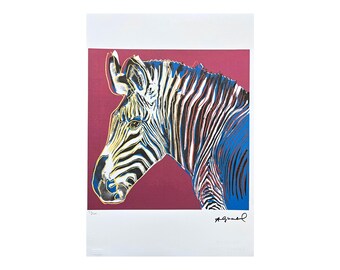 ANDY WARHOL - Grevy's Zebra - Signed, Numbered Edition 38/100, 38