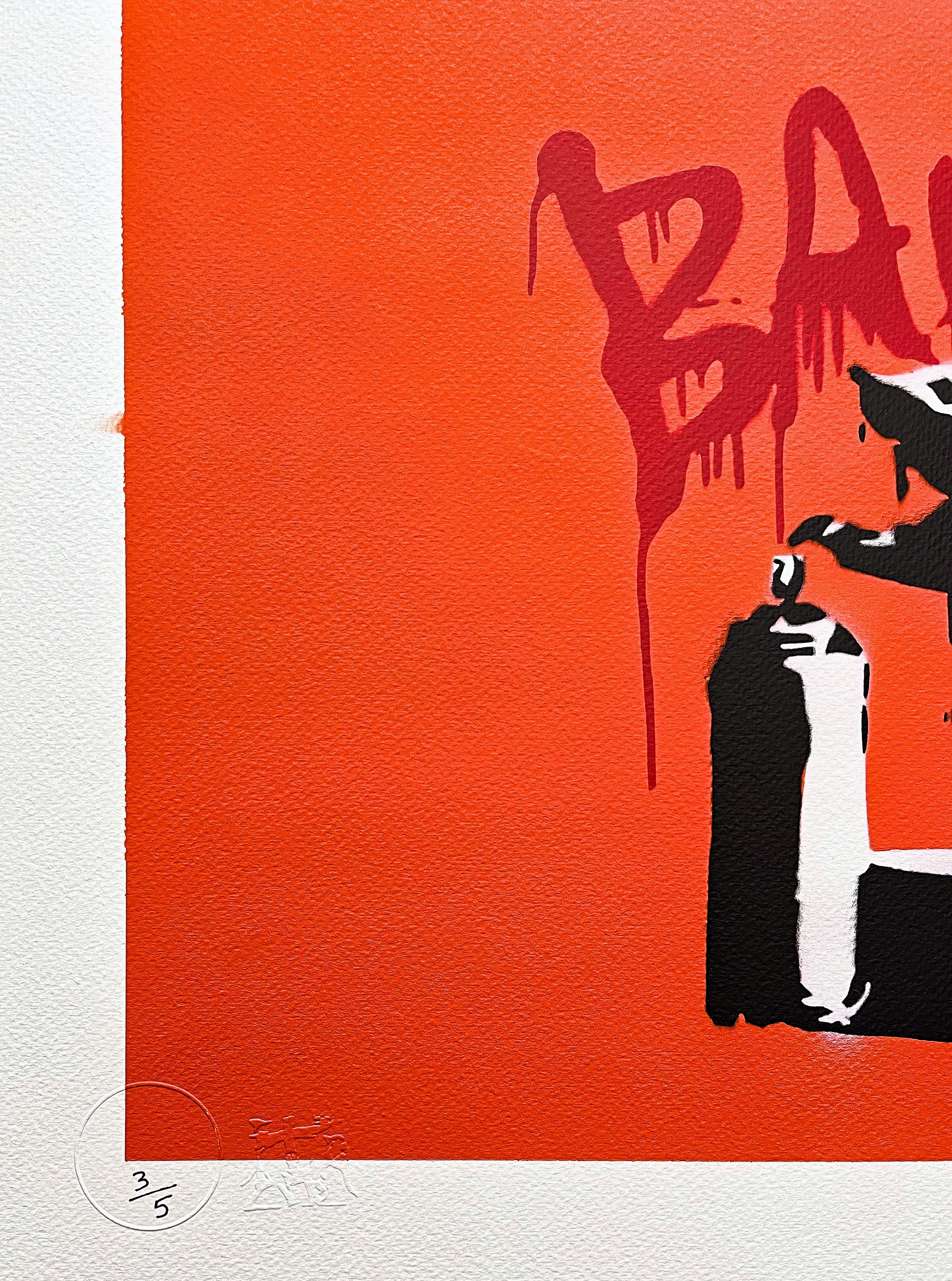 BANKSY/NOT BANKSY - Rat With Spray Cans - Original Spray Paint