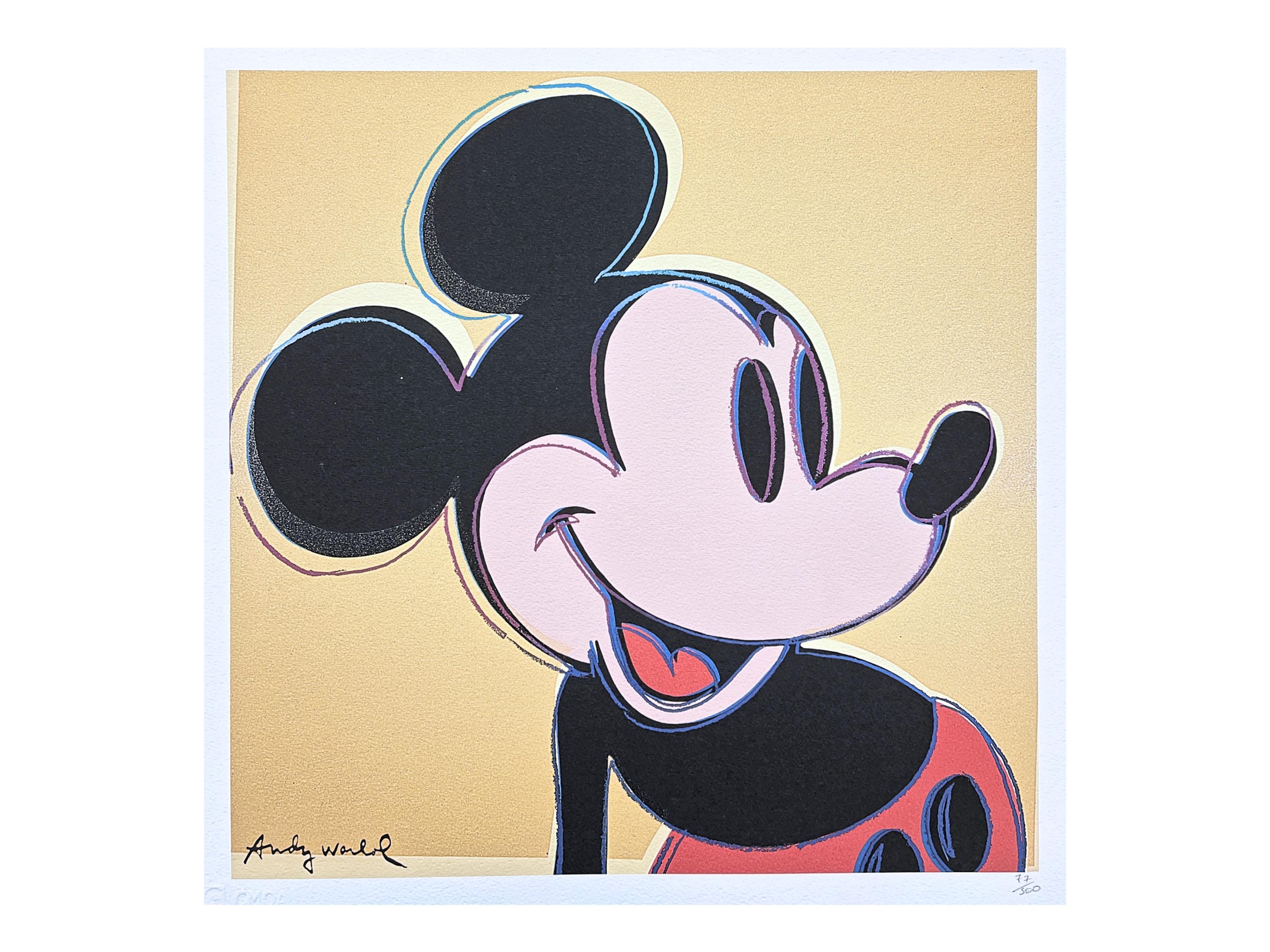 ANDY WARHOL - Mickey Mouse - Signed, Numbered Edition 77/500, 50 X