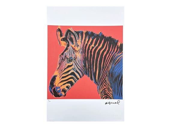 ANDY WARHOL - Grevy's Zebra - Signed, Numbered Edition 18/100, 38