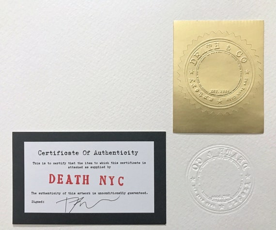 DEATH NYC - Toy - Signed, Certificate (coa), Limited Edition DEATH NYC - Toy - Signed, Certificate (coa), Limited Edition
