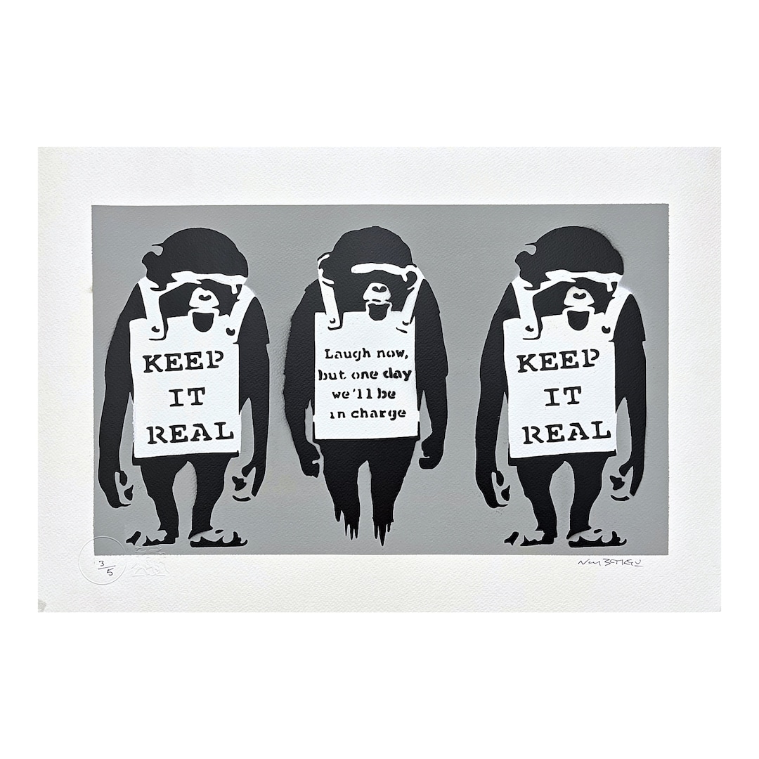 BANKSY/NOT BANKSY - Keep It Real - Original Spray Paint
