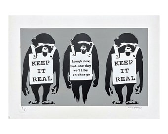 BANKSY/NOT BANKSY - Keep It Real - Original Spray Paint