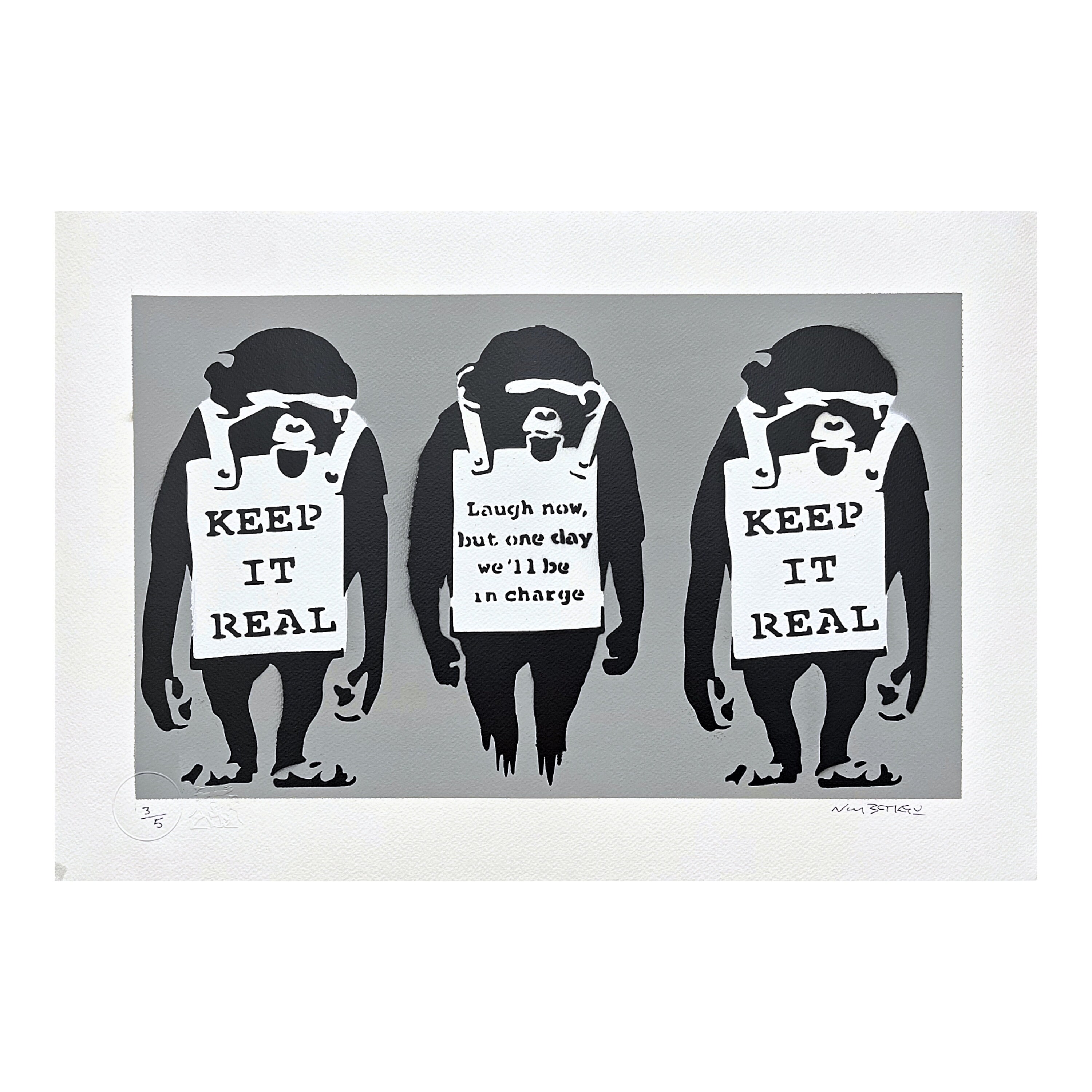 BANKSY/NOT BANKSY - Keep It Real - Original Spray Paint