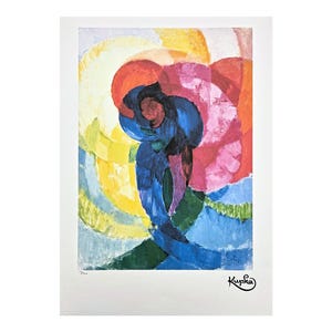 FRANTIŠEK KUPKA - Red and blue disks - signed, certificate, limited edition 118/350, 50 x 70 cm, #frankkupka #kupka #artwall #art