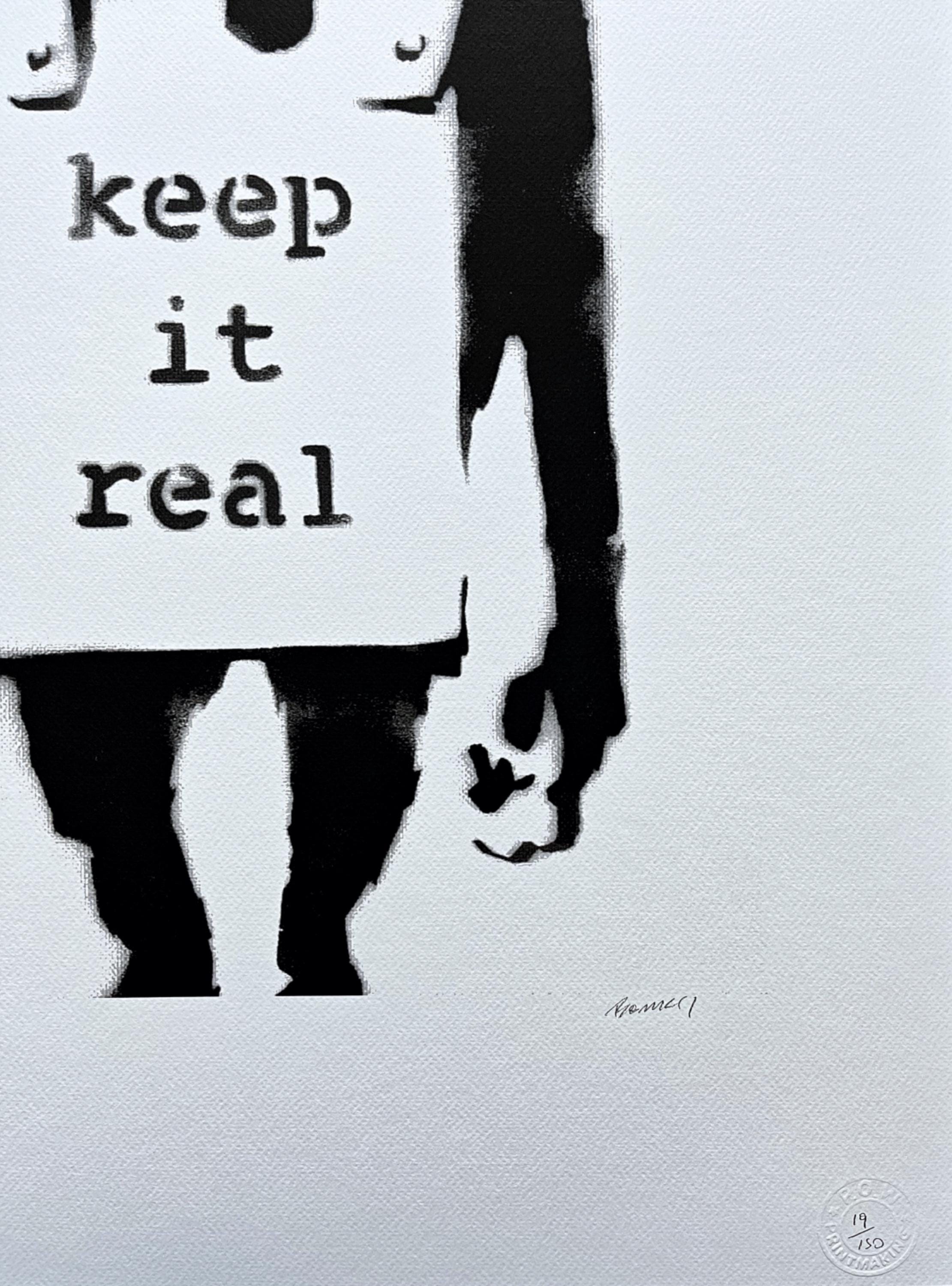 BANKSY - Keep It Real - Numbered Edition X/150, 50 X 70 Cm