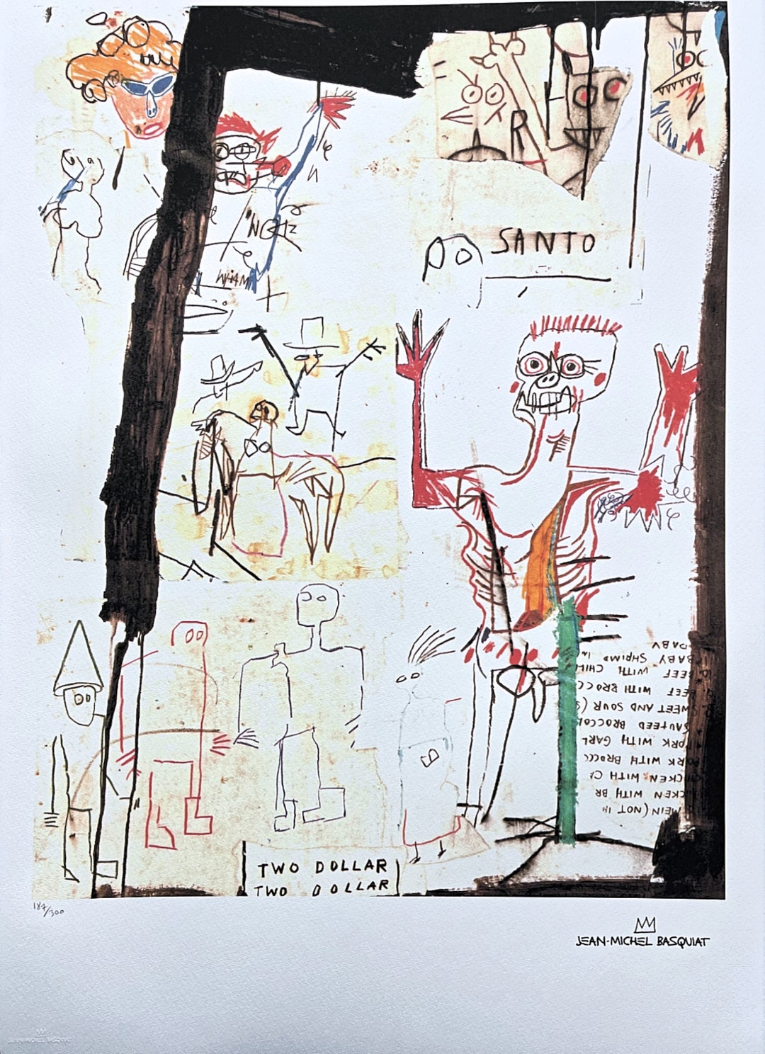 JEANMICHEL BASQUIAT Signed, Certificate coa, Limited Edition 187/300