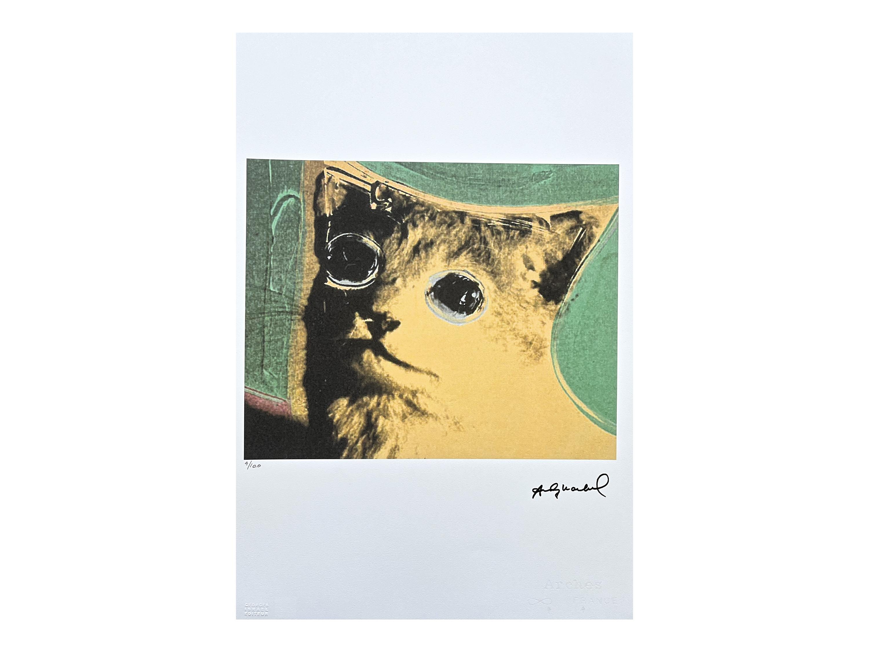 アンディ・ウォーホル - 猫 - サイン入り、番号入りエディション 4/100