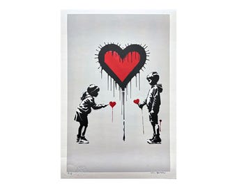 BANKSY/NOT BANKSY - Express your love -  Original spray paint, certificate (coa), signed, limited edition 2/5 #banksy #notbanksy #streetart