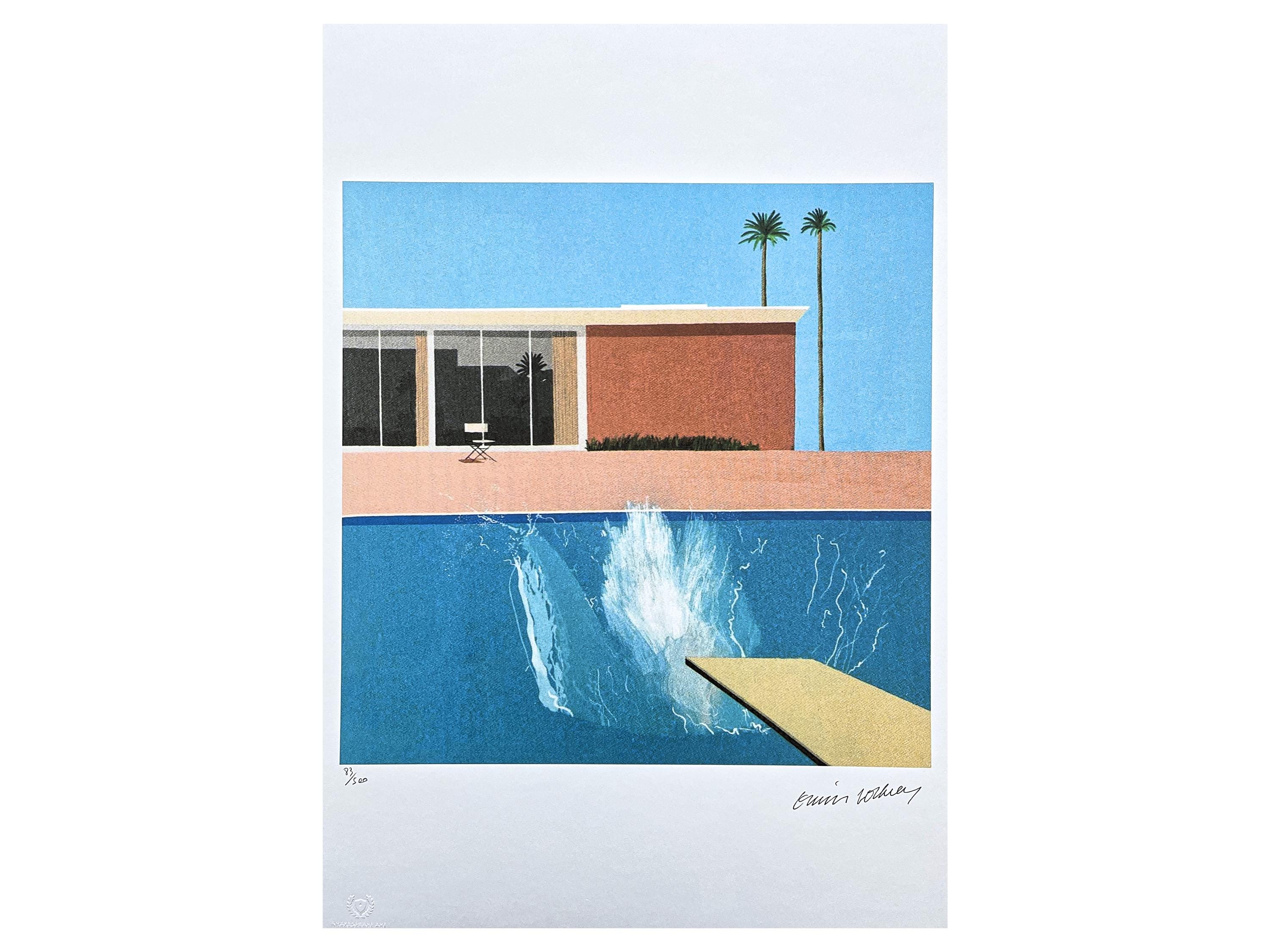 デイビッドホックニー　A Bigger Splash キャンバスアート　B2 A Bigger Splash – デイヴィッド・ホックニー - LEBENSFARBE