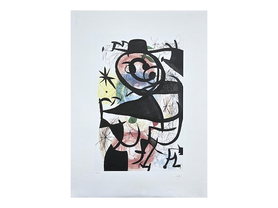 JOAN MIRÓ - the Clown Rose - Signed, Certificate, Limited Edition