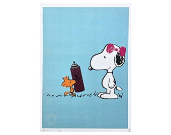 DEATH NYC Hand Signed Street Art Print Framed Large 16x20 in With