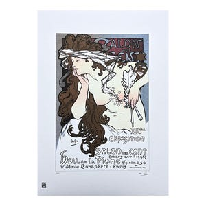 ALFONS MUCHA (after) - Salon des cent - signed, limited edition 79/100, 50 x 70 cm, #mucha #artwall #artgift #artprint