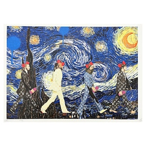 DEATH NYC - Beatles + Vincent van Gogh - assinado, certificado (coa), edição limitada, datado, 45 x 32 cm, #deathnyc #arte #giclée #impressão #assinado