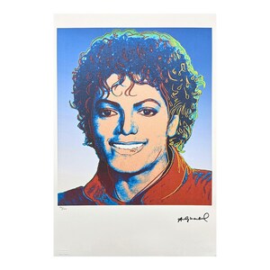 人物画　油絵　アンディ・ウォーホル　「マイケルジャクソン」　F6額付き　手描き Andy warhol michael jackson - Etsy 日本