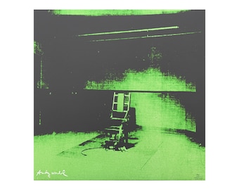 ANDY WARHOL - Little Electric Chair XVII - signed, numbered edition x/2400, 60x60 cm, edition cmoa #warhol #artwall #popart #artgift #print