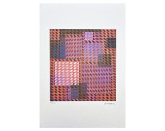 VICTOR VASARELY - Keiho C1 - édition numérotée et signée 65/500, 35 x 50 cm, #victorvasarely #artprint #artwall #artgift #opart