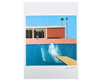 DAVID HOCKNEY - A Bigger Splash - signed, numbered edition 311/500, certificate, 35x50 cm, #artwall #artgift