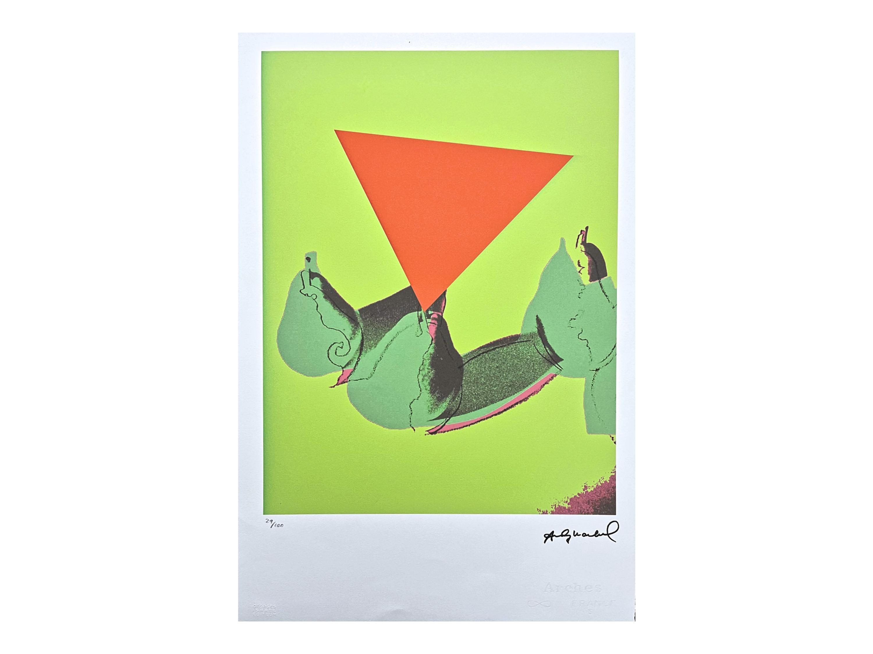 ANDY WARHOL - Green Pears - Signed, Numbered Edition 29/100, 38 X