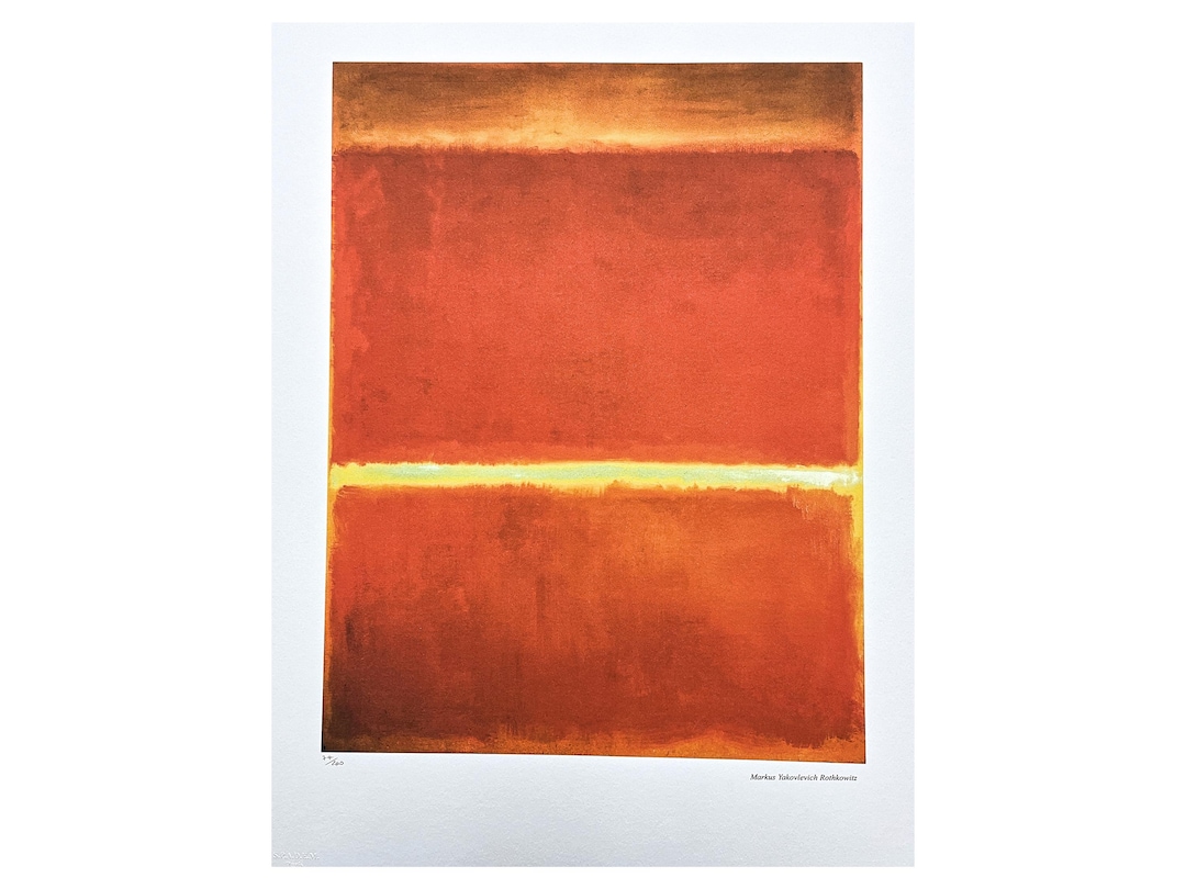 Mike Rothko Signature MARK ROTHKO - Saffron - Signed, Certificate, Limited Edition 74/200, 50 ...