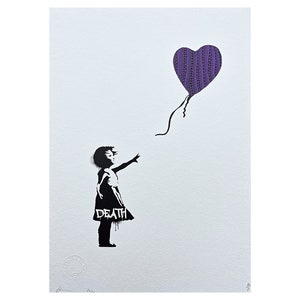 DEATH NYC - Arte de Banksy - assinada, certificado (coa), edição limitada, datada, 32 x 45 cm, #deathnyc #arte #giclée #impressão #assinado #banksyart