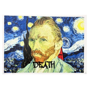 DEATH NYC - Vincent van Gogh - assinado, certificado (coa), numerado - edição limitada, datado, 45 x 32 cm, #deathnyc #arte #giclée #assinado