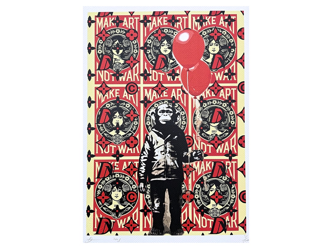 DEATH NYC - Make Art Not War - サイン入り、証明書、番号入り - 限定