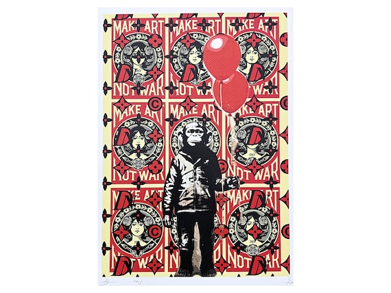 DEATH NYC BC924 サイン、ナンバー、COAあり DEATH NYC - Make Art Not War - サイン入り、証明書、番号入り - 限定