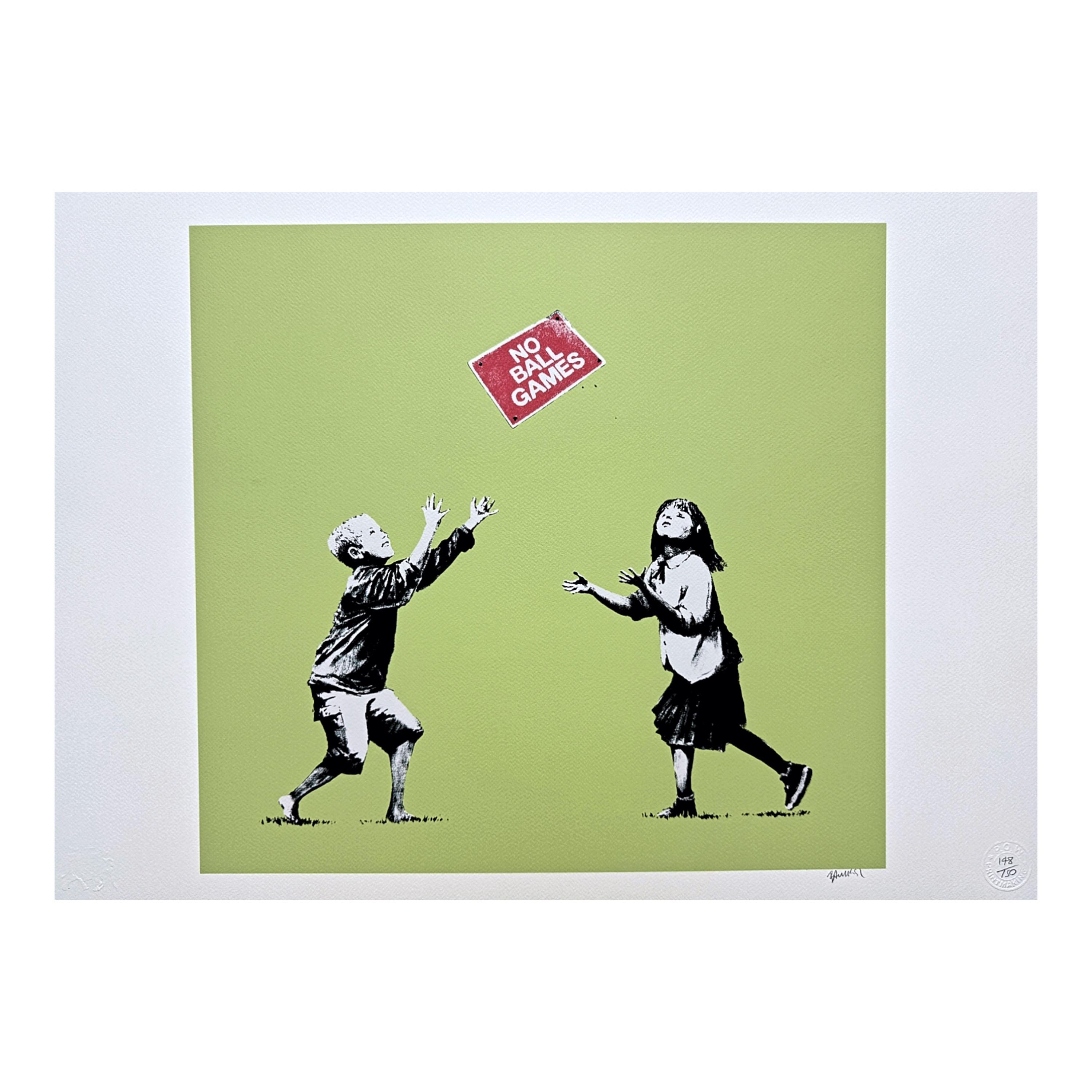 BANKSY - No Ball Games - Numbered Edition 148/150, 70 X 50 Cm