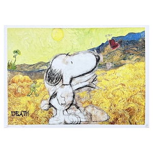 DEATH NYC - Snoopy - assinado, certificado, numerado - edição limitada, datado, 45 x 32 cm, #deathnyc #arte #giclée #impressão #assinado