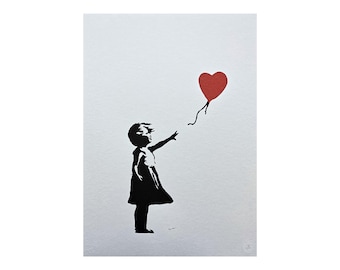 BANKSY - Girl with Balloon - numbered edition 138/150, 50 x 70 cm #banksy #artprint #streetart #artgift #artwall