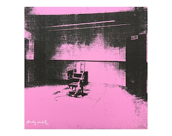 ANDY WARHOL - Little Electric Chair XII - signed, numbered edition x/2400, 60x60 cm, edition cmoa #warhol #artwall #popart #artgift #print