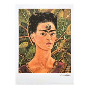 FRIDA KAHLO - Pensando na morte - assinada, certificado (coa) + foto, edição limitada 39/250, 50 x 70 cm, #fridakahlo #kahlo #litografias
