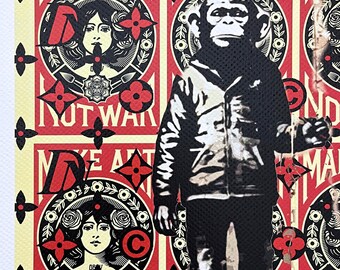 DEATH NYC - Make Art Not War - サイン入り、証明書、番号入り - 限定