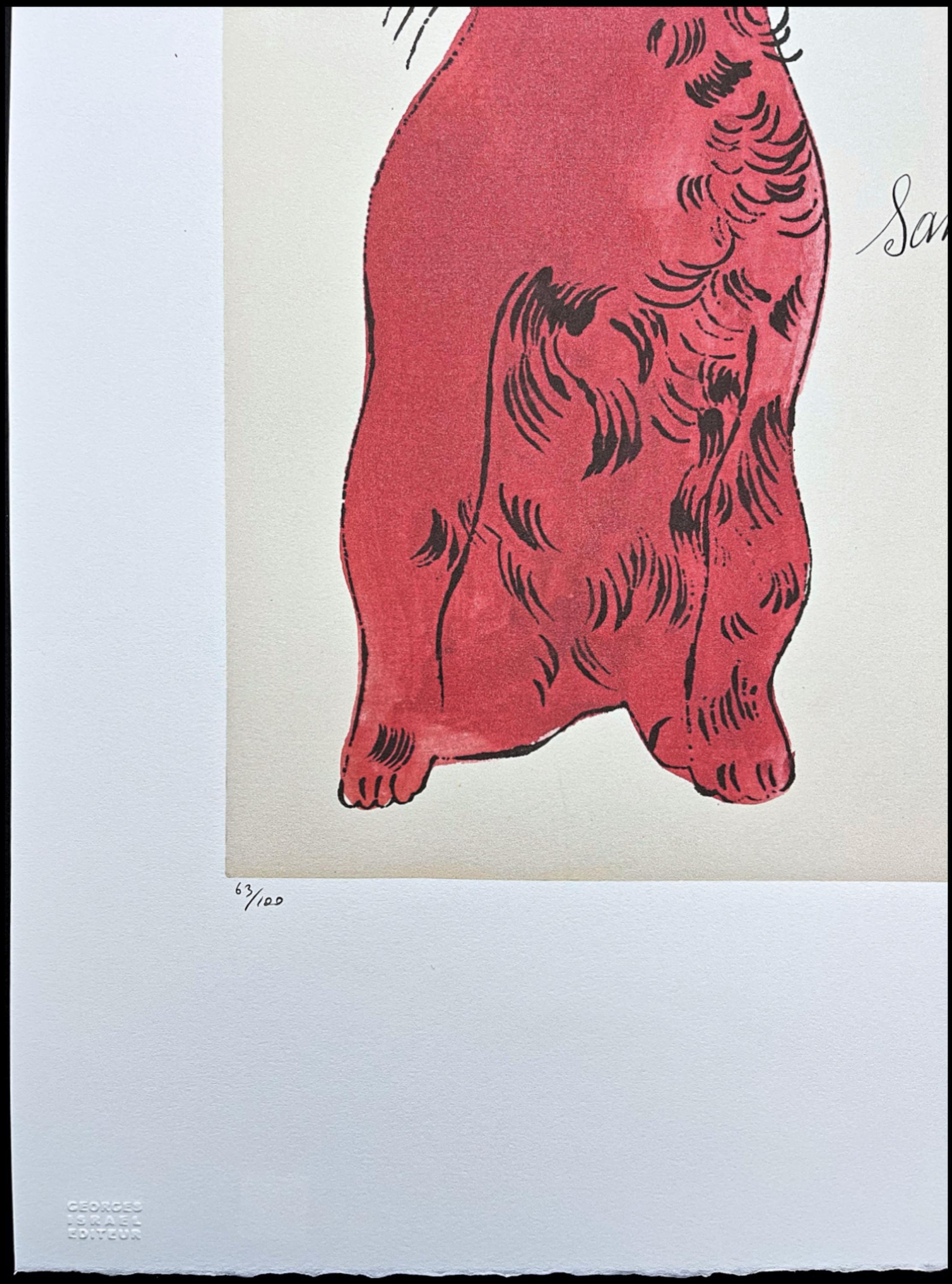 アンディ・ウォーホル - キャット・サム - サイン入り、エディション63