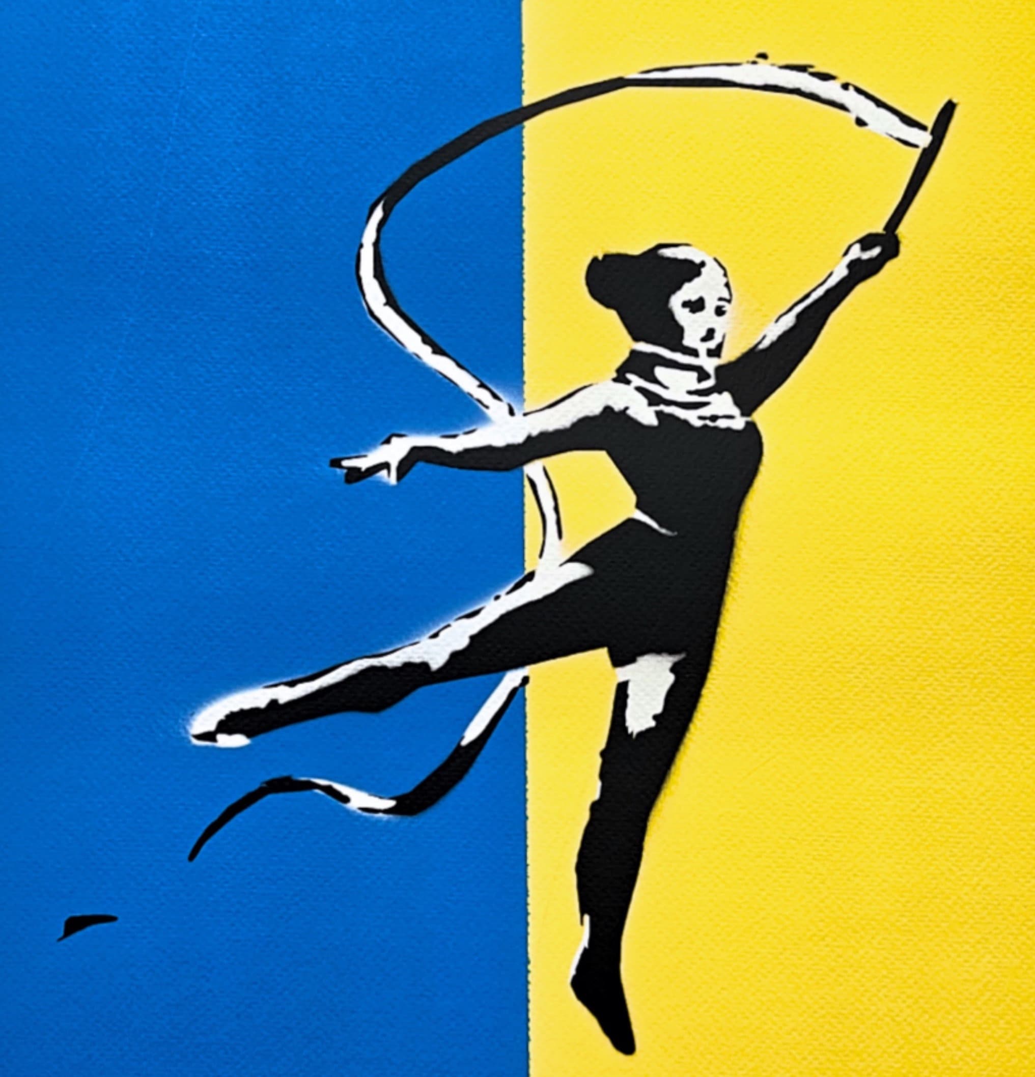 BANKSY/NOT BANKSY - 女性体操選手 - オリジナルスプレーペイント