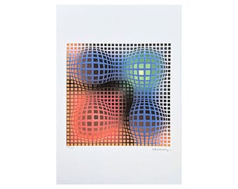 VICTOR VASARELY - Vega Arny - signed, certificate, limited edition 77/500, 35 x 50 cm #victorvasarely #artprint #artwall #opart