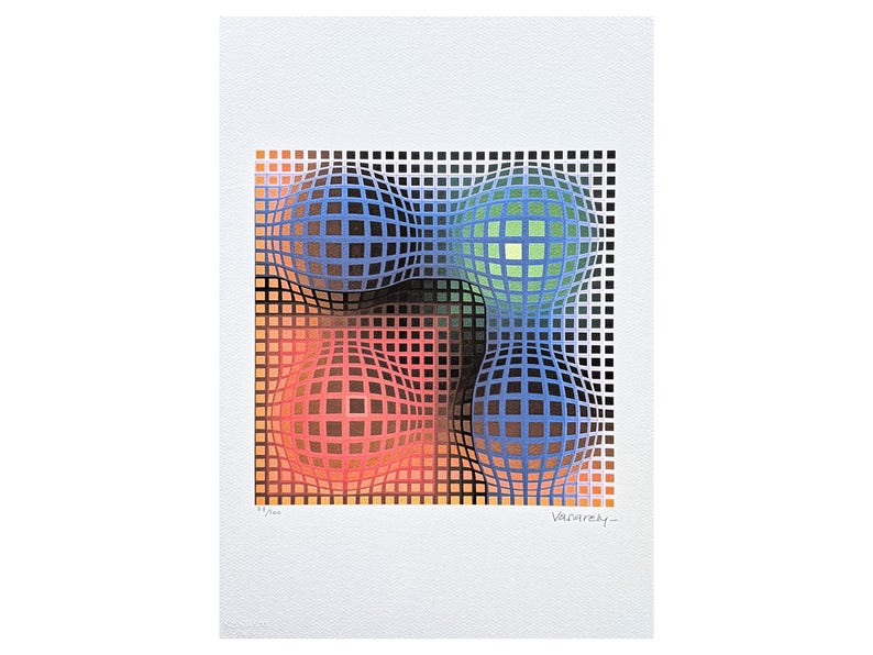 VICTOR VASARELY - Vega Arny - firmado, certificado, edición limitada 77/500, 35 x 50 cm #victorvasarely #artprint #artwall #opart imagen 1