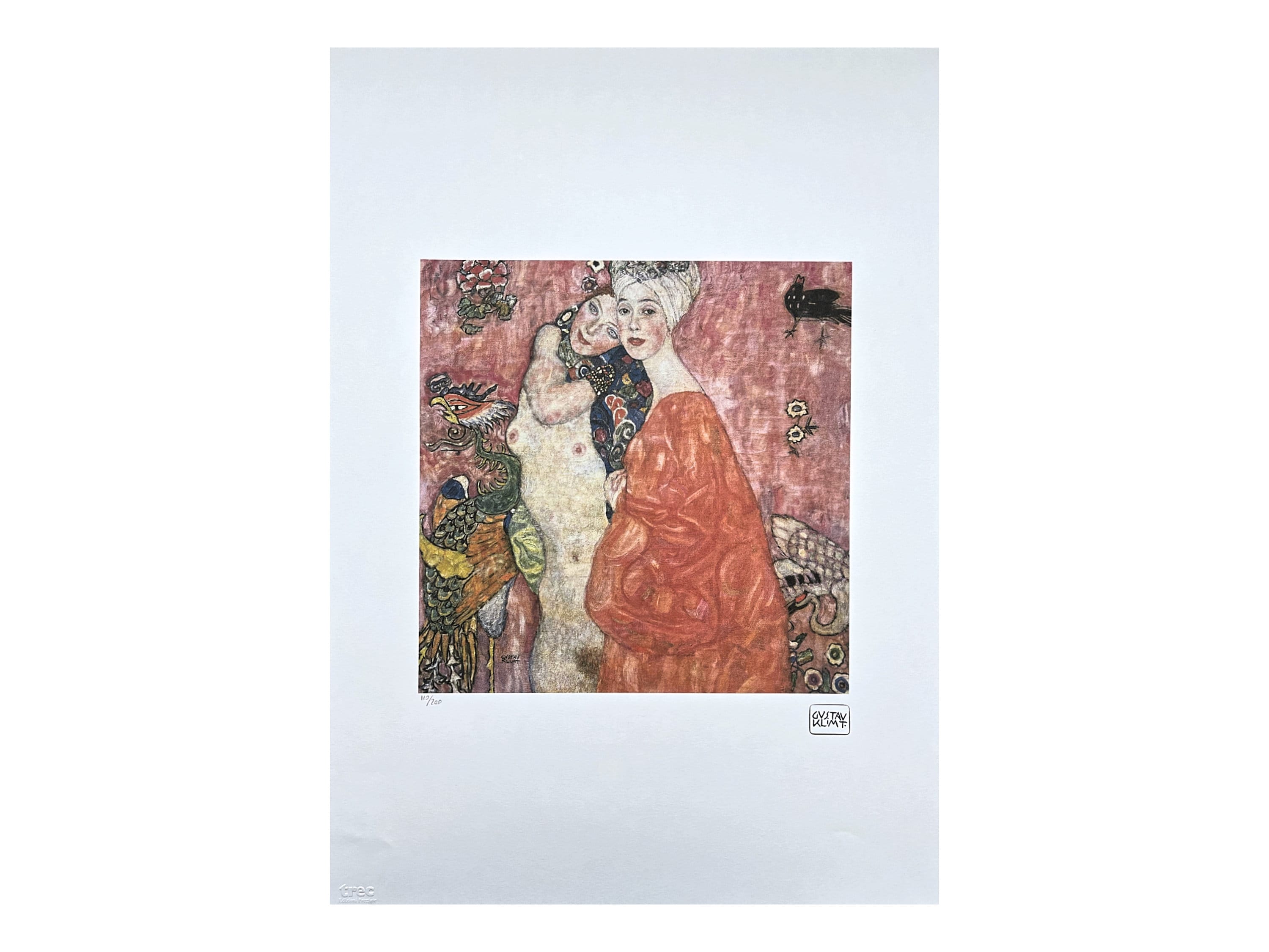 klimt the friends レプリカ 絵画 GUSTAV KLIMT - Two Women Friends - Signed, Numbered Edition X/200