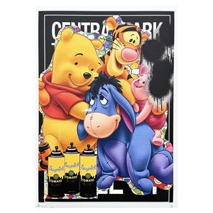 DEATH NYC - Ursinho Pooh - assinado, certificado (coa), edição limitada, datado, 32 x 45 cm, #deathnyc #giclée