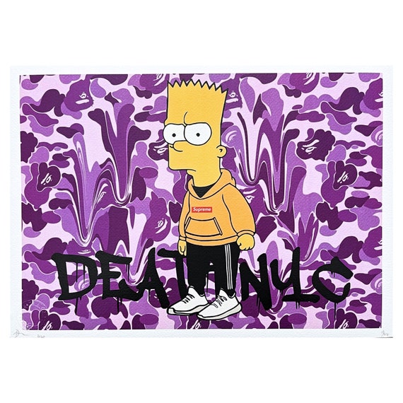 death nyc シンプソンズ DEATH NYC Graffiti Pop Art Print Simpsons Rare Banksy Warhol