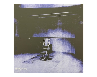 ANDY WARHOL - Little Electric Chair XI - signed, numbered edition x/2400, 60 x 60 cm, edition cmoa #warhol #artwall #popart #artgift #print