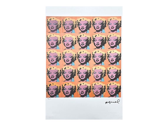 WARHOL、Marilyn、希少画集画、新品額装付 ANDY WARHOL - Marilyn Monroe - Signed, Numbered Edition 56/100, 38