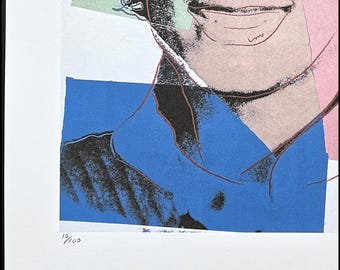 人物画 油絵 アンディ・ウォーホル 「マイケルジャクソン」 F6額付き