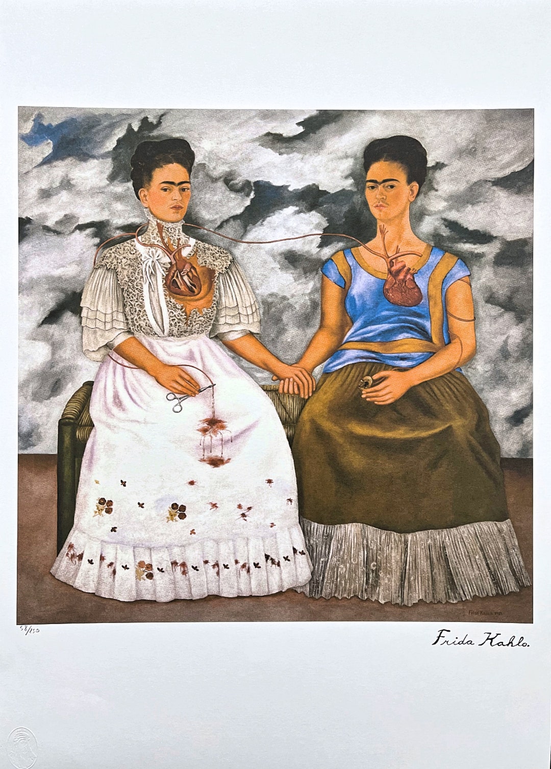 FRIDA KAHLO Signed, Certificate coa Photo, Limited Edition 58/250, 50 X ...