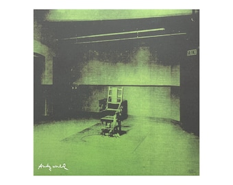 ANDY WARHOL - Little Electric Chair VIII - signed, numbered edition x/2400, 60x60 cm, edition cmoa #warhol #artwall #popart #artgift #print