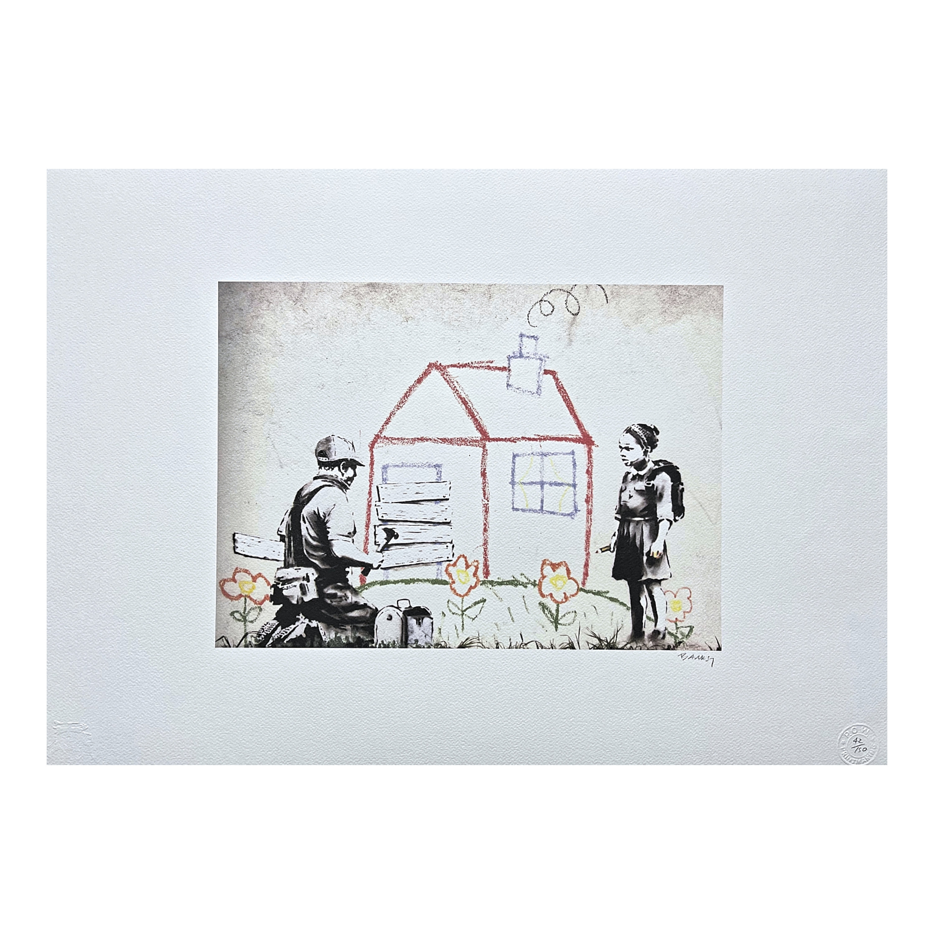 「Crayon for Closure」バンクシー リトグラフ サイン入り Banksy Foreclosure - Etsy
