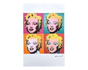 ANDY WARHOL - 4x Marilyn Monroe - firmada, edición numerada 30/100, 38 x 56 cm, edición Leo Castelli #warhol #popart #artwall #artgift